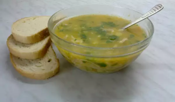 Супа с пилешки бутчета на грил