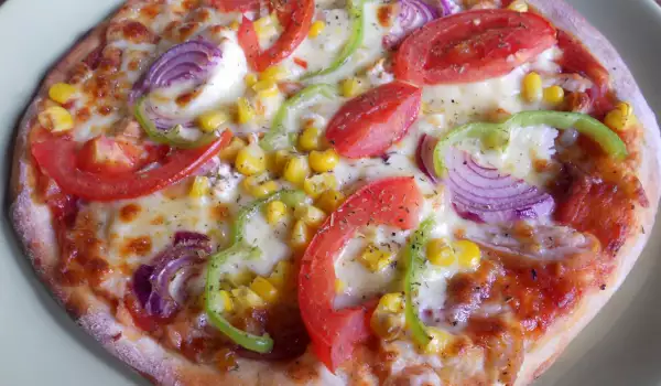 Цветна домашна пица