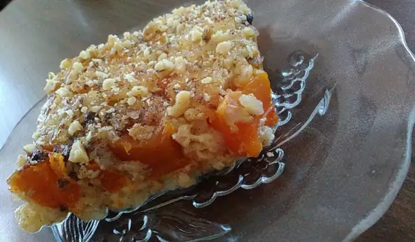 Десерт от тиква с ориз и крем карамел