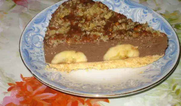 Какаова торта с банани без печене