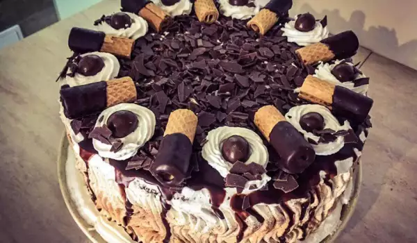 Торта с домашни еклери