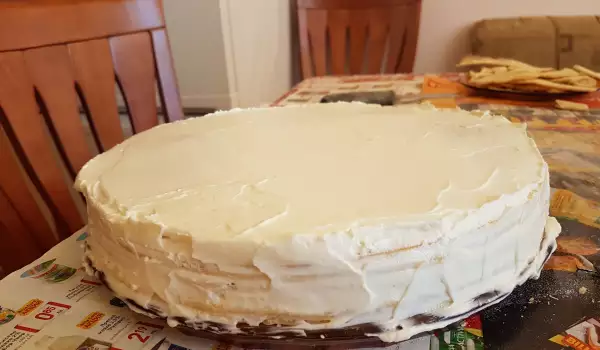Торта с крема сирене и шоколад