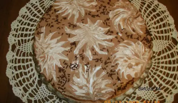 Торта с шоколадови пръчици за 30 минути