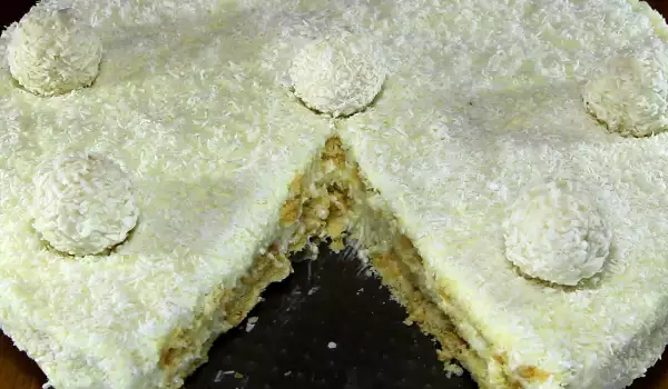 Торта Рафаело без печене