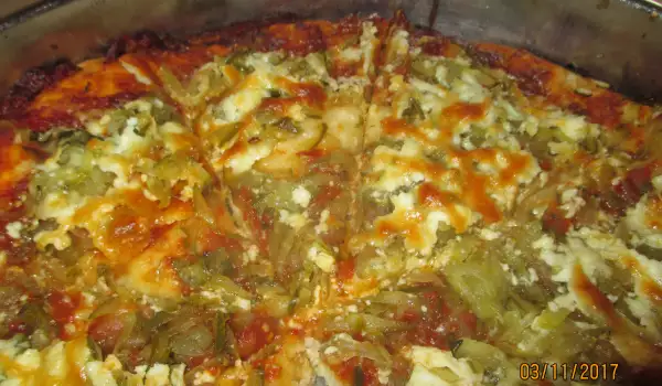 Вегетарианска пица с домашно тесто