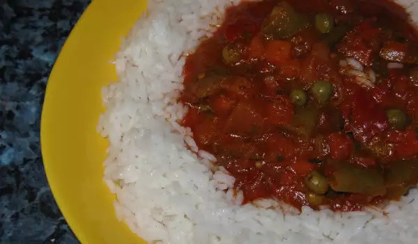 Зеленчуков гювеч с ориз
