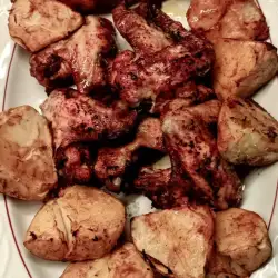 Мариновани крилца и картофи на еър фрайър
