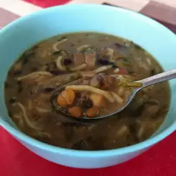 Арабска супа Аш Реште с нахут и спанак