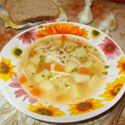 Постна супа с лук