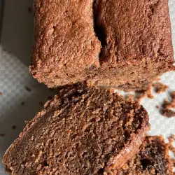 Бананов кекс с какао и нутела