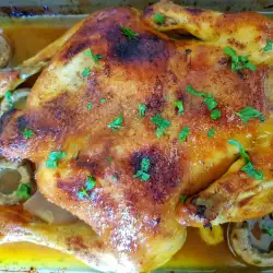 Пиле с гъби и карамфил