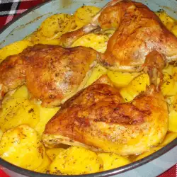 Бирени печени картофки с пилешко