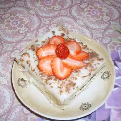 Бисквитена торта с прясно мляко