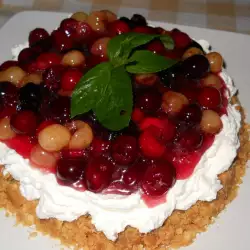 Десерт с маскарпоне и вишни