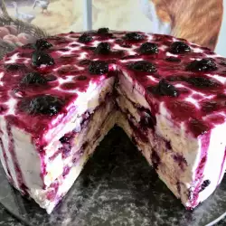 Бисквитена торта с ванилия