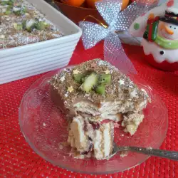 Бисквитена торта с нишесте и кокосови стърготини