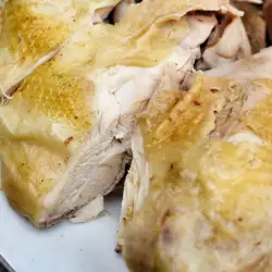 Пиле с омлет по кавказки