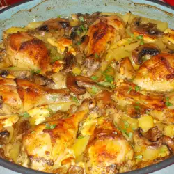 Пилешко на фурна с картофи