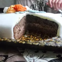 Шоколадова торта с желатин и кисело мляко