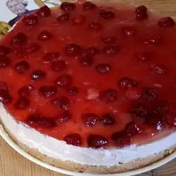Чийзкейк с бял шоколад и малини
