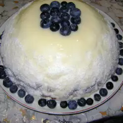 Бисквитена торта с желатин и боровинки