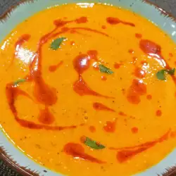 Крем супа от червена леща и зеленчуци