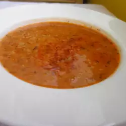 Супа от леща с картофи и лук