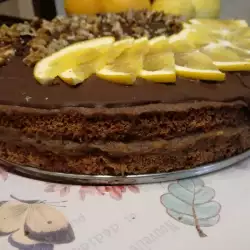 Шоколадова торта с маслен крем и глазура