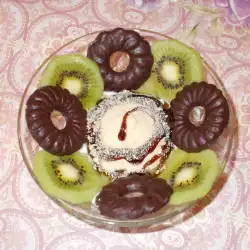 Десерт със заквасена сметана и бисквити