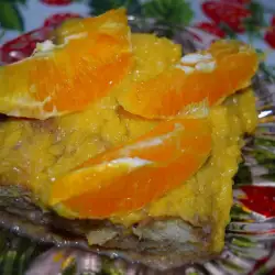 Бишкотена торта с портокали