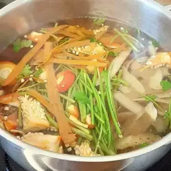 Постна супа със зеленчуков бульон