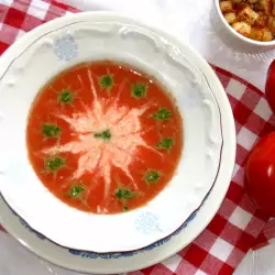 Доматена супа със зехтин
