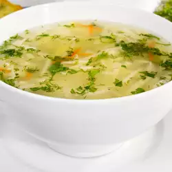 Френска пилешка супа с грах