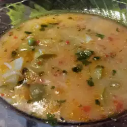 Градинарска супа със зелен фасул