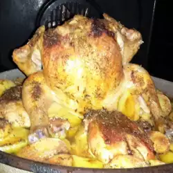 Пилешко на фурна с куркума