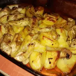 Печени картофи с артишок