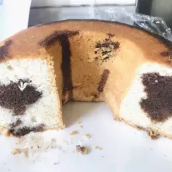 Мраморен кекс с брашно