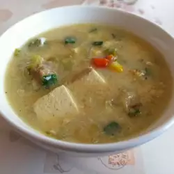 Китайска зеленчукова супа с яйце