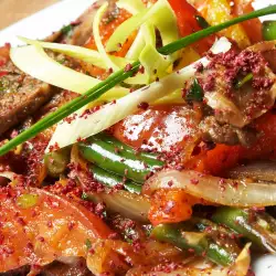 Месо със зеленчуци и круши
