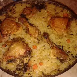 Пиле с ориз и магданоз