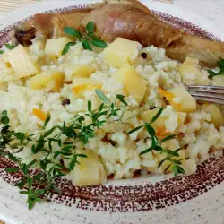 Картофи с ориз и лук