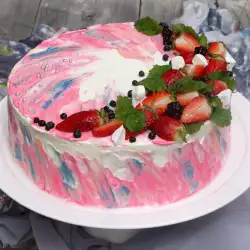 Десерт с ягоди и прясно мляко