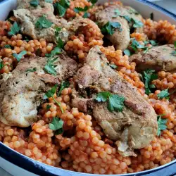 Кускус с пилешко и къри