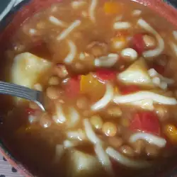 Супа от леща с картофи и джоджен