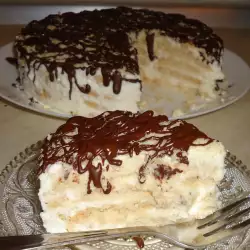 Бисквитена торта с желатин и масло