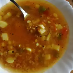 Зеленчукова супа с червена леща