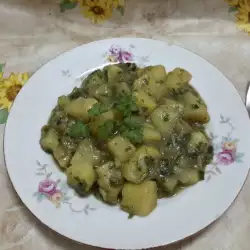 Постна гозба от картофи и праз