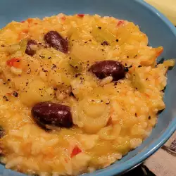 Манджа с праз, ориз и маслини