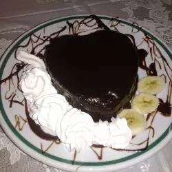 Десерт с банани и шоколад