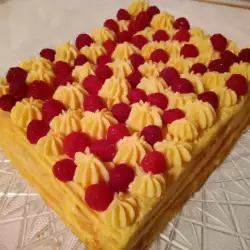 Торта Наполеон с бутертесто и малини